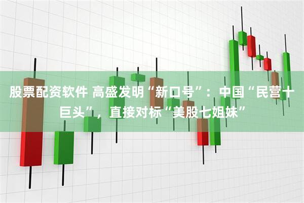 股票配资软件 高盛发明“新口号”：中国“民营十巨头”，直接对标“美股七姐妹”